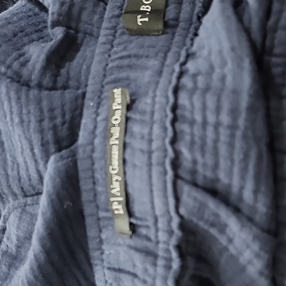 Talbots Airy Gauze Pull-On Coastal Pants With Pockets Large Petite - Picture 9 of 11